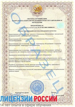 Образец сертификата соответствия (приложение) Ремонтное Сертификат ISO 50001